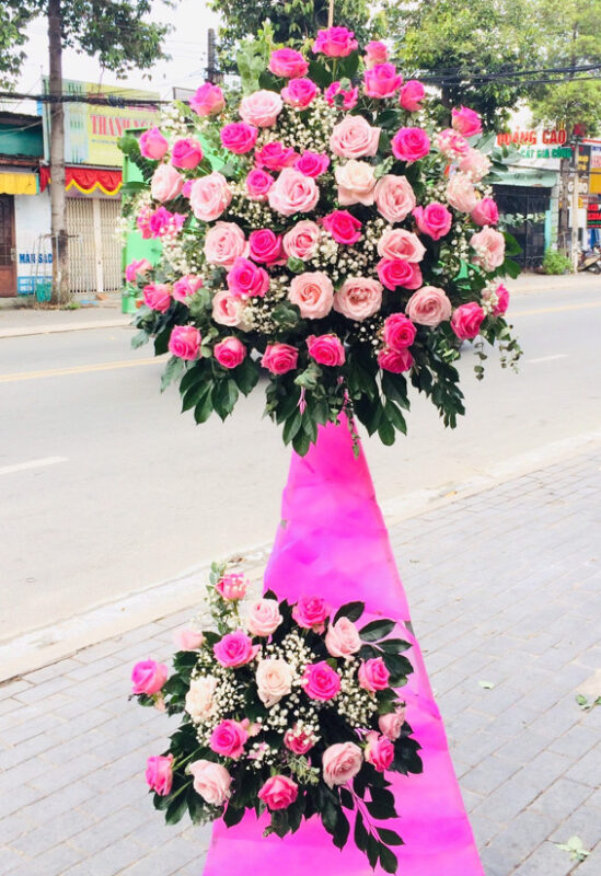 hoa khai trương Huyện Bình Chánh